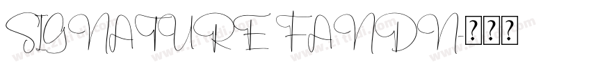 SIGNATURE FANDN字体转换